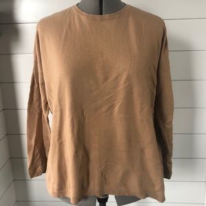 Zara Knit Oversized Tan Sweater size M